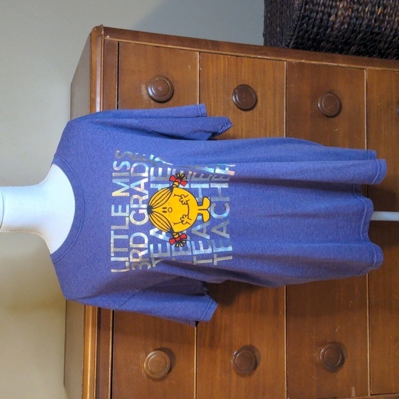 LITTLE MISS 3rd GRADE ESTY Teacher Cotton T-SHIRT 🤓 SZ L - Picture 4 of 9